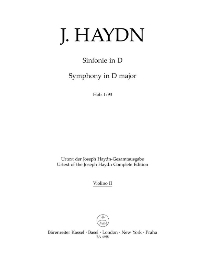 Symphony in D major Hob. I:93